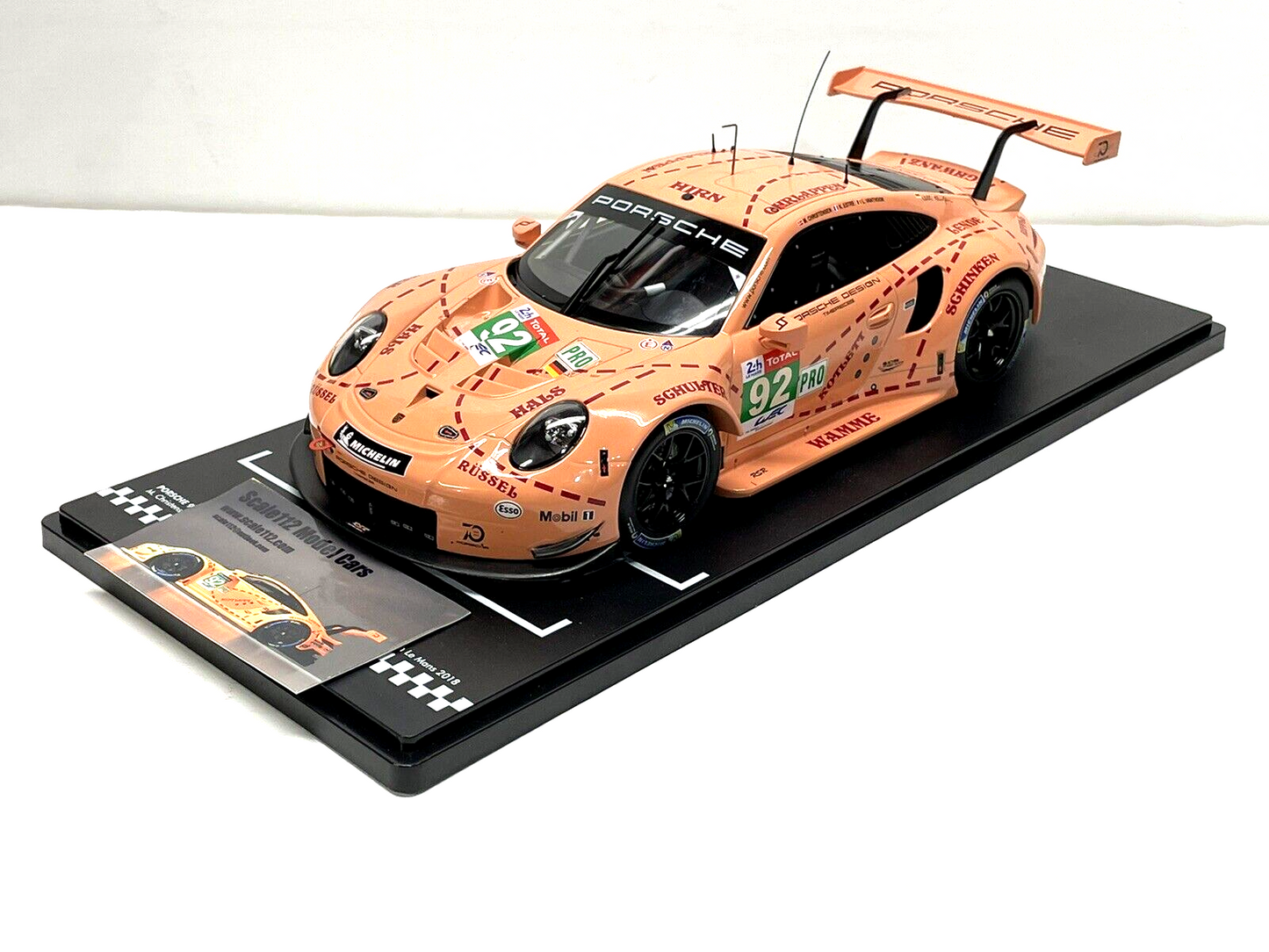 1/18 Scale IXO 911 RSR 991 winner 24h of Le Mans 2018 #92 Pink Pig Livery