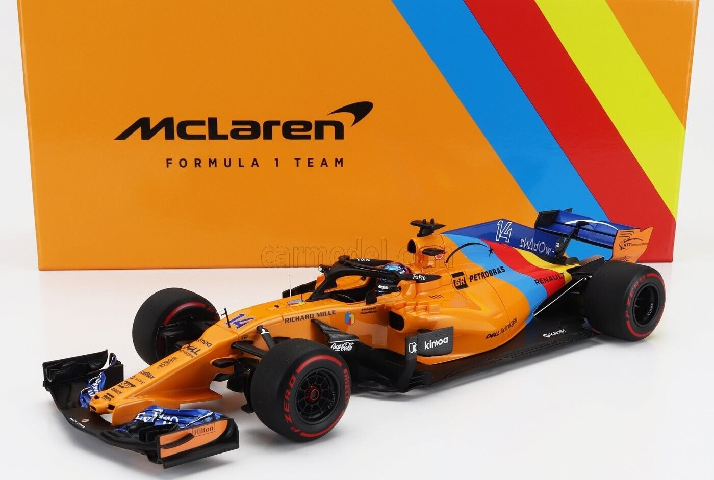 McLaren F1 MCL33 Fernando Alonso Abu Dhabi 2018 Ltd. Ed. Box Set 1/18 Minichamps