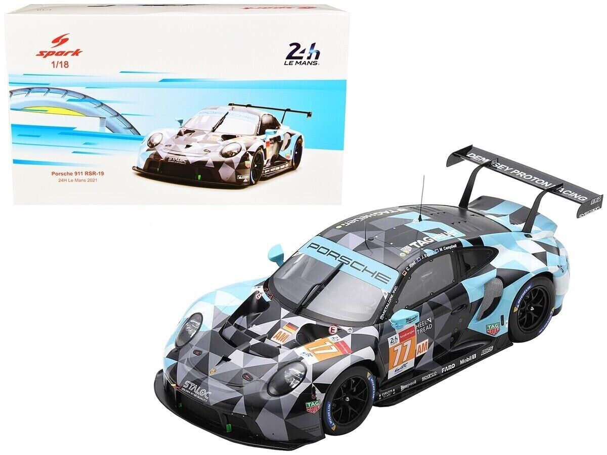 1/18 Porsche 911 Rsr-19 #77 Dempsey-Proton Racing 24H Le Mans 2021 SPARK 18S703