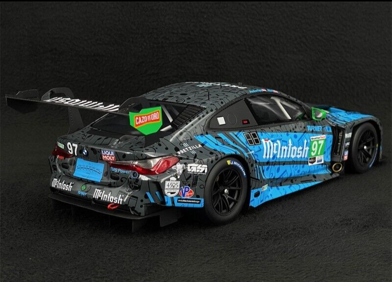 1/18 SCALE BMW M4 GT3 #97 2ND IMSA LAGUNA SECA 2023 TOP SPEED MODEL CAR