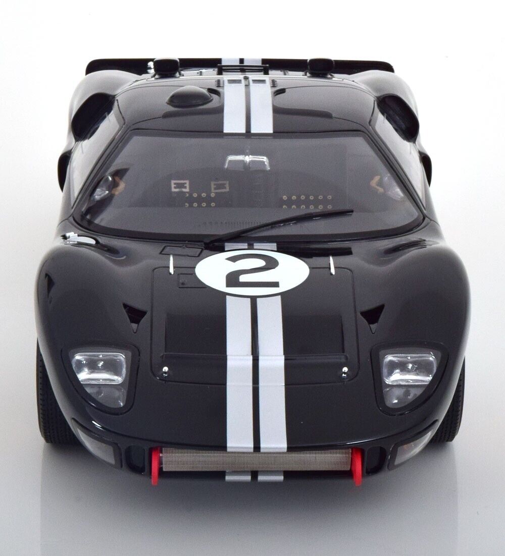 1966 FORD GT40 MK2 #2 BLACK 1966 LeMANS WINNER 1/12 Scale Model Car by CMR