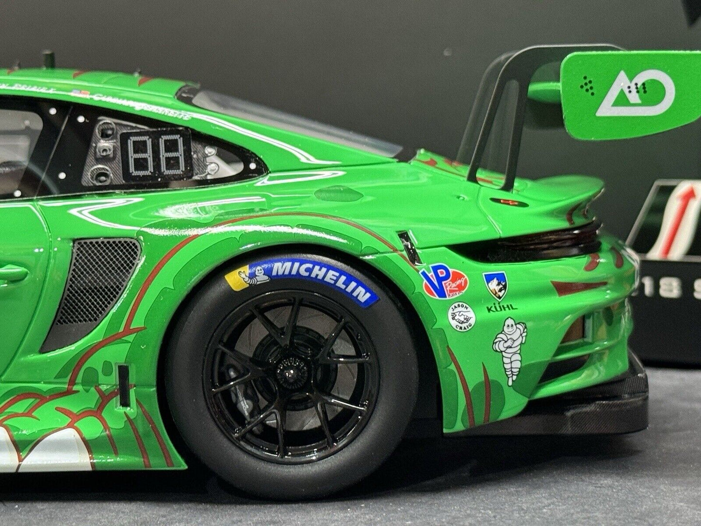 Porsche GT3 R AO Racing Rexy #80 GTD 2023 12h Sebring 1/18 Scale by Top Speed