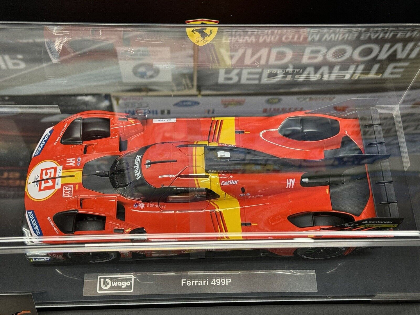 1/18 Scale Ferrari 499P #51 Le Mans Winner 2023  Model Bburago Premium  Ed.