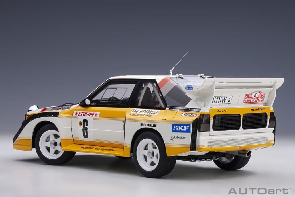 1/18 Scale Audi Quattro S1 Rally Monte Carlo 1986 #6 Model Car by AUTOart