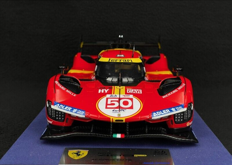 Ferrari 499P #50 Le Mans 24hr 2023  1/18 Scale w/ Display Case by Looksmart