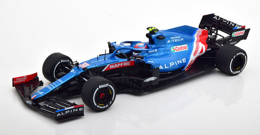 1/18 Scale Solido Esteban Ocon Alpine A521 #31 2021 F1 Hungarian GP Winner