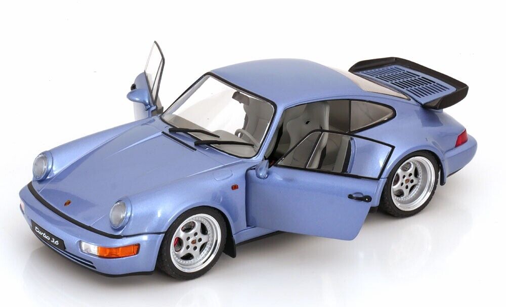 1/18 scale 1991 Porsche 964 911 Turbo 3.6 in Horizon Blue Metallic by SOLIDO