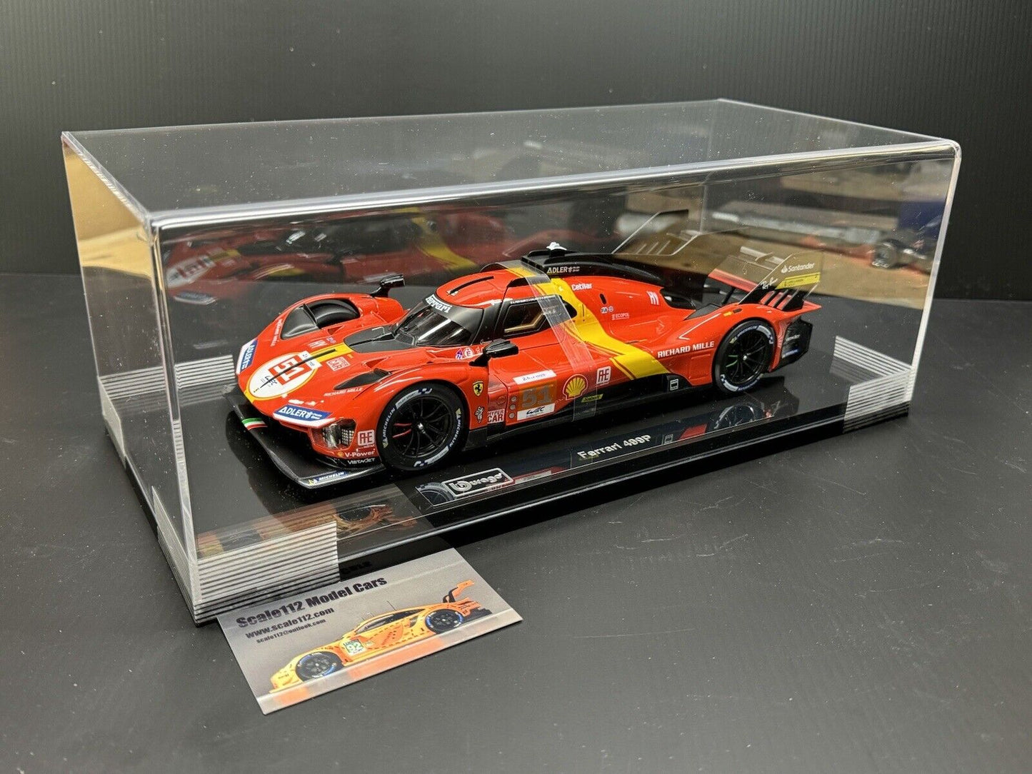 1/18 Scale Ferrari 499P #51 Le Mans Winner 2023  Model Bburago Premium  Ed.