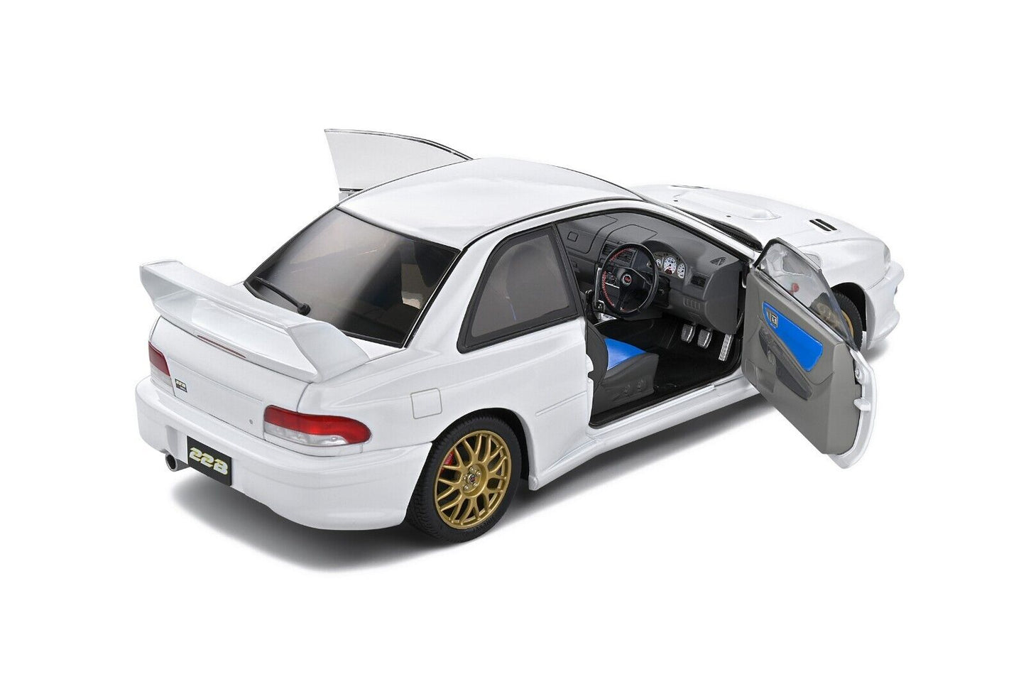 1/18 scale 1998 SUBARU IMPREZA 22B  - Pure White - Diecast Model Car by SOLIDO