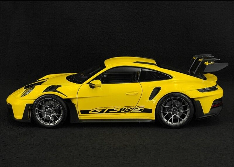 Porsche 911 992 GT3 RS Racing Yellow 1/18 Scale Diecast Model Car by Norev