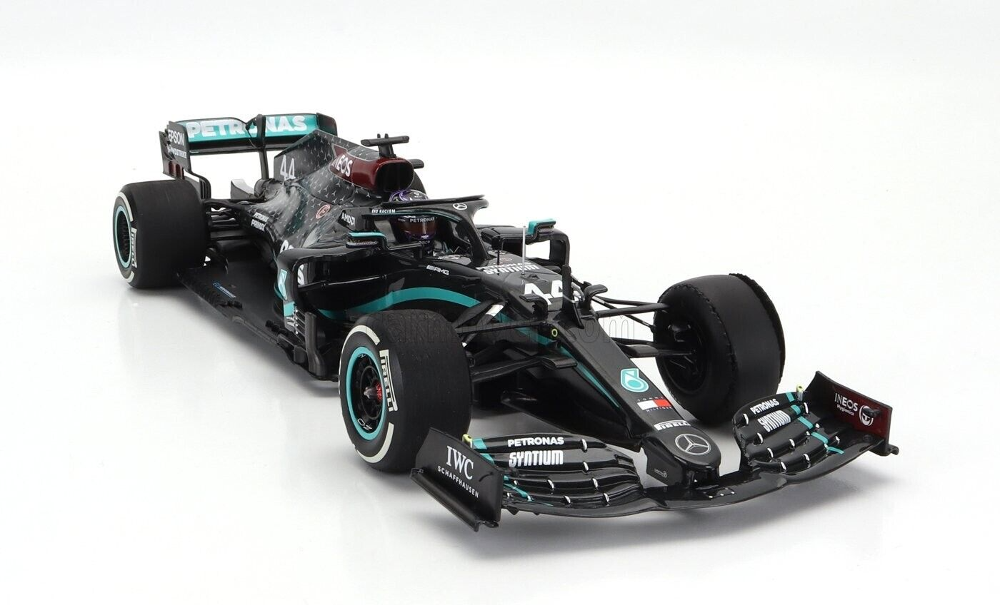 Mercedes W11 Lewis Hamilton #44 British GP Winner with blow out 1/18 Minichamps