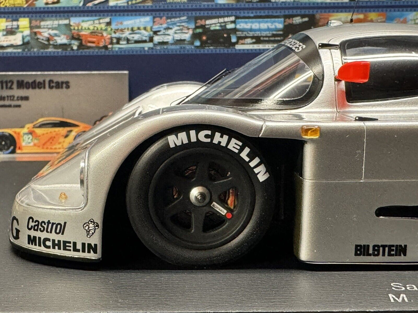 1/18 Spark Sauber Mercedes-Benz C9 #61 1989 LeMans 24hr  W/ Display Case