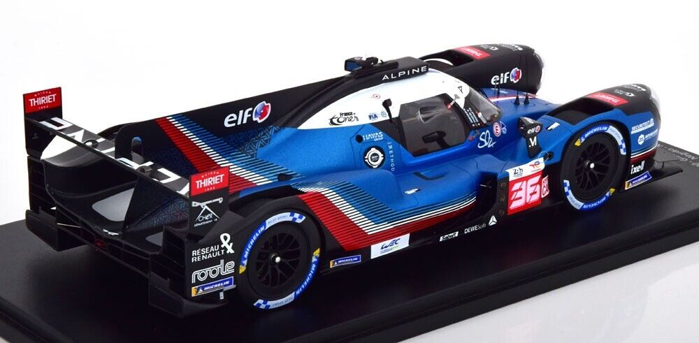 2022 Alpine A480 Gibson Le Mans LMH Model Car w/ Display Case 1/18 Spark