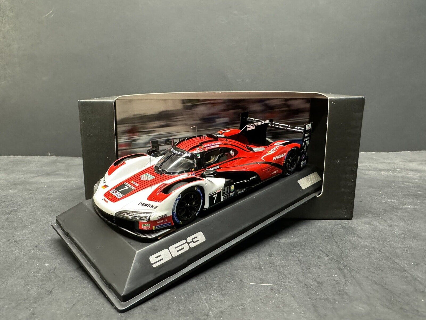 Porsche 963 LMDH #7 Porsche Penske Motorsport 24h Daytona 2023 Spark 1:43 Scale