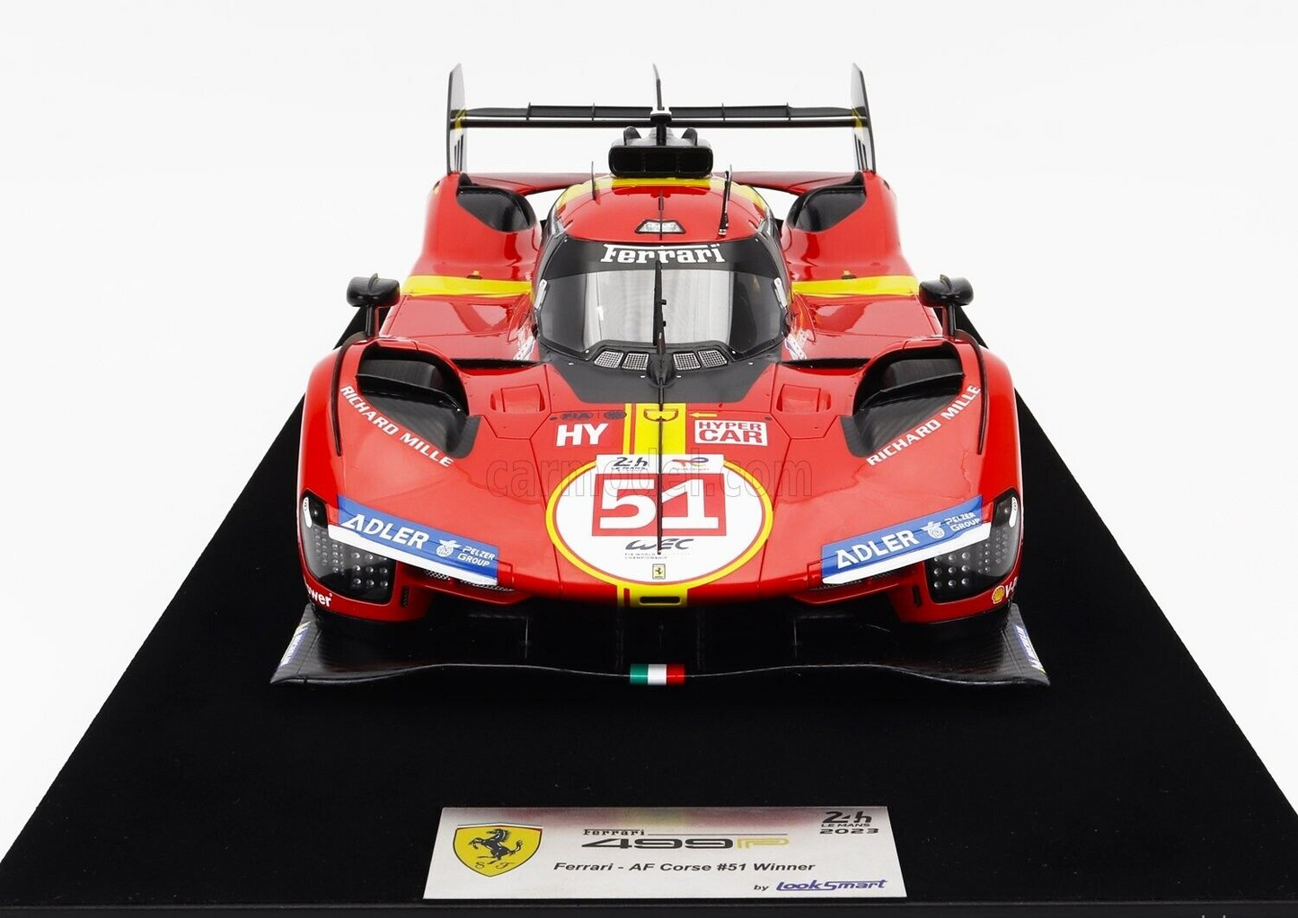 Ferrari 499P #51 Le Mans Winner 24hr 2023 1/12 Scale w/ Display Case - Looksmart