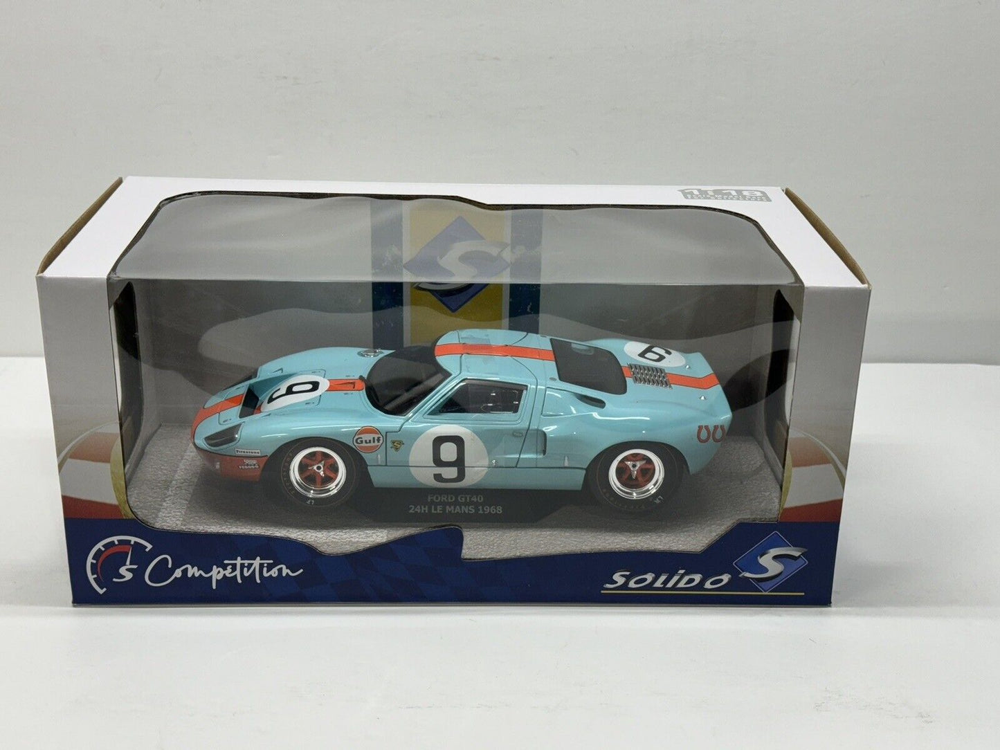 1/18 Scale Solido Ford MK1 GT40 1968 Lemans Winner GULF livery Diecast Model Car