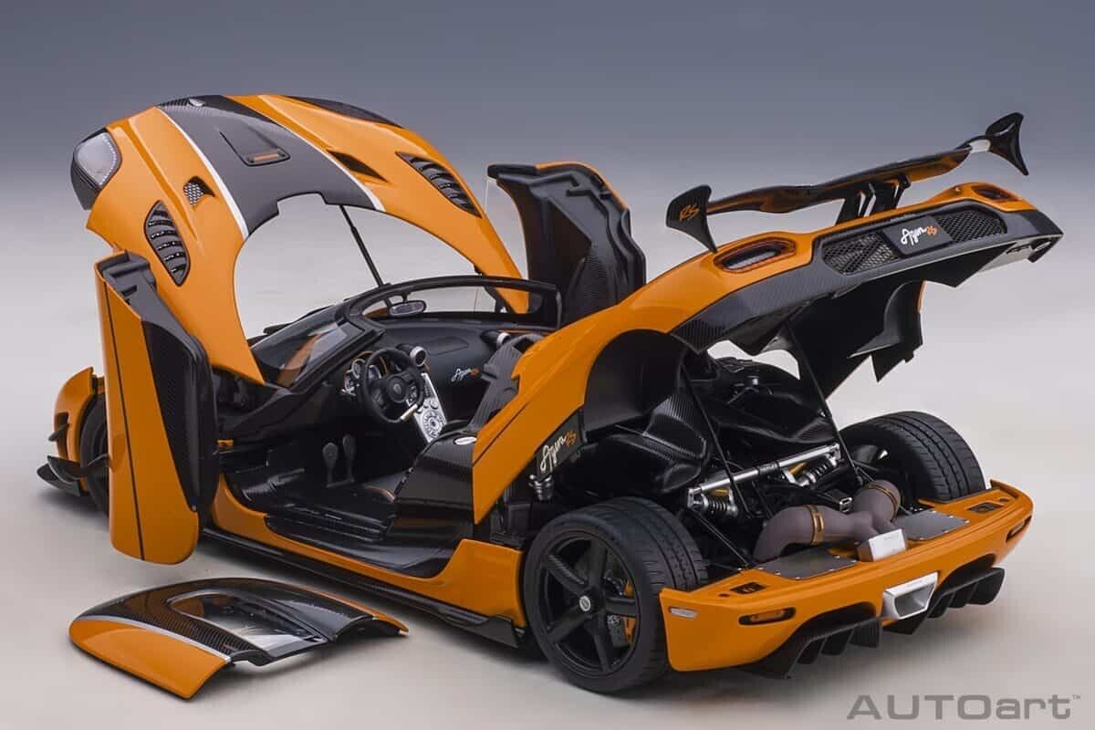 AUTOart Koenigsegg Agera RS Orange/Carbon Black 1/18 Scale Model Car 79023