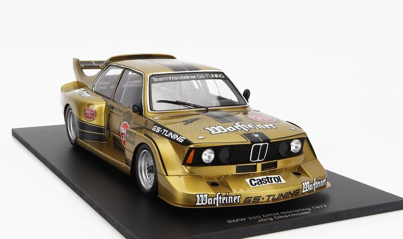 1/18 SCALE SPARK - BMW 320 - DRM TEAM WARSTEINER #4 DRM NORISRING 1977 MODEL CAR