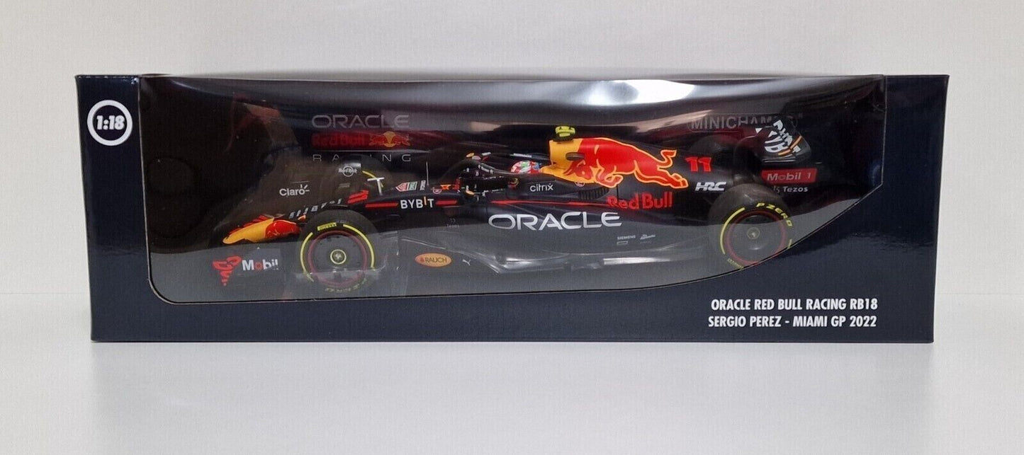 1/18 MINICHAMPS  BULL RB18 MIAMI GP 2022 SERGIO PEREZ