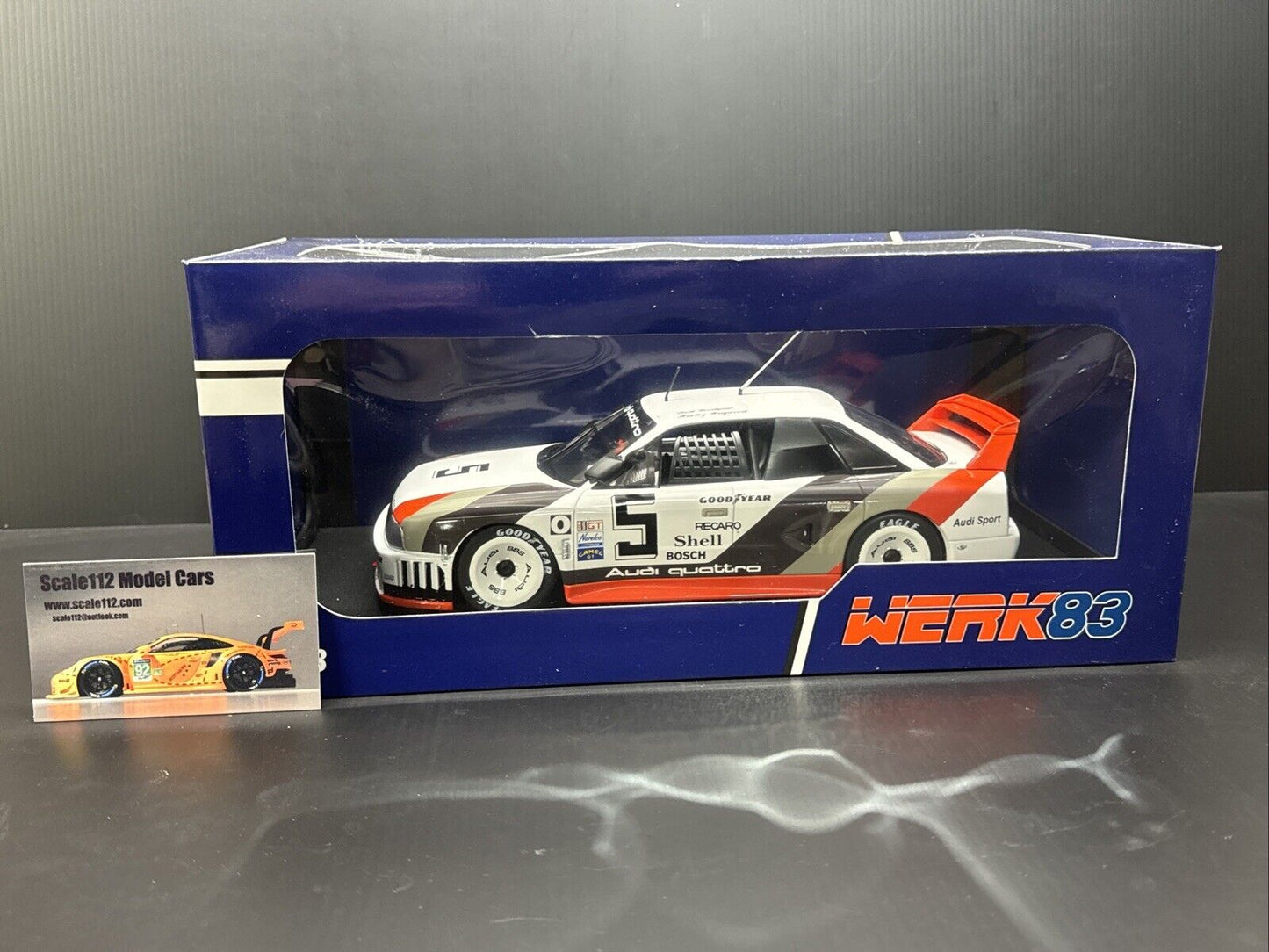 1/18 Scale AUDI 90 IMSA GTO 500Km Road America 1989 Diecast Model Car by Werk83