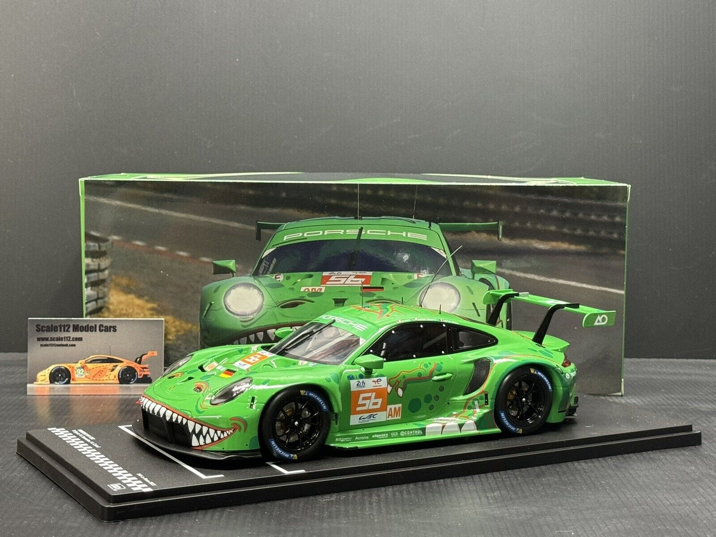 Porsche 911 RSR #56 Lemans  24Hr. 2023 AO Racing "Rexy" 1/18 Scale by IXO