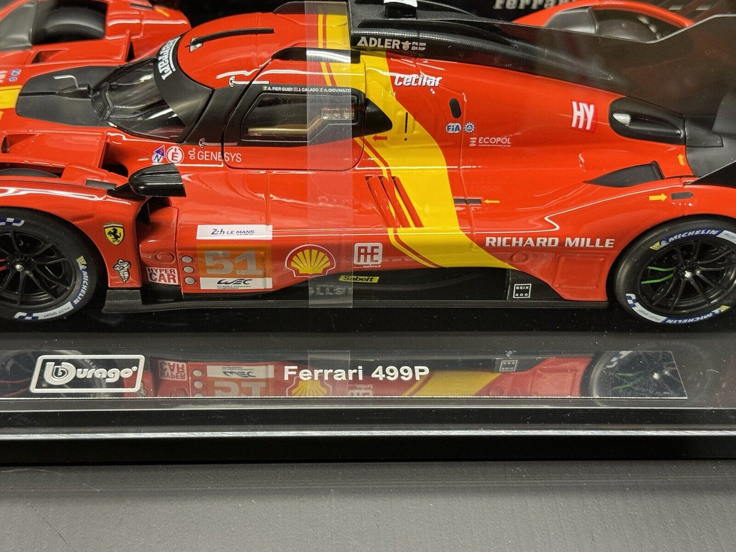 1/18 Scale Ferrari 499P #51 Le Mans Winner 2023  Model Bburago Premium  Ed.