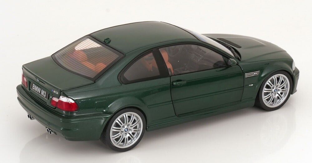 2003 E46 BMW M3 Oxford Green - Cinnamon Interior  1/18 Scale Model Car by SOLIDO