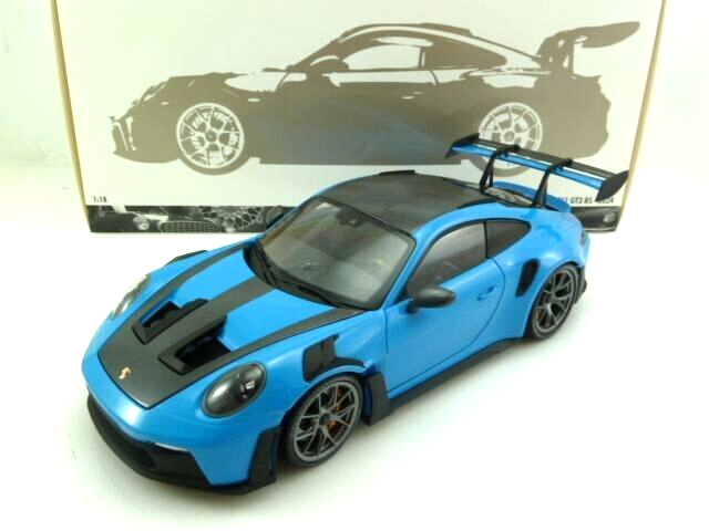 Minichamps Porsche 911 (992) GT3 RS Weissach Package Riviera Blue 1:18 Scale