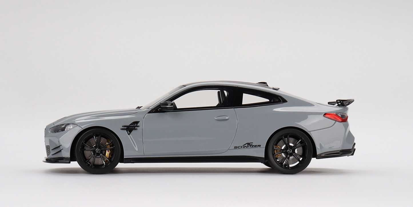 1/18 SCALE BMW M4 G82 BROOKLYN GREY METALLIC MODEL CAR BY TOP SPEED MODELS