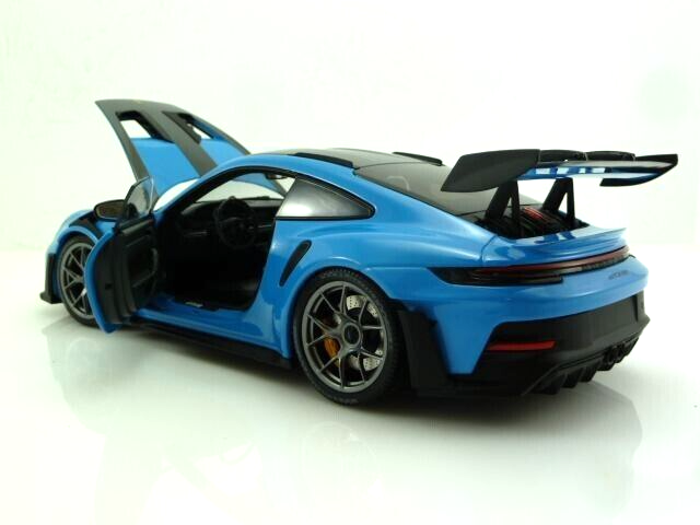 Minichamps Porsche 911 (992) GT3 RS Weissach Package Riviera Blue 1:18 Scale