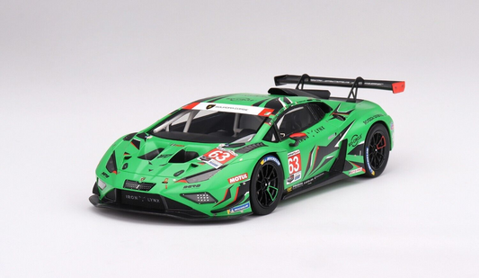 1/18 SCALE TOP SPEED IRON LYNX LAMBORGHINI HURACAN GT3 EVO2 #63 24H DAYTONA 2023