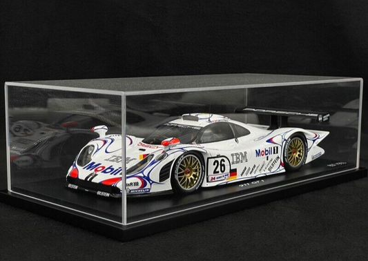 Porsche GT1 #26 Winner 24h LeMans w/ Display Case Ltd. to 911 1/18 Scale Spark