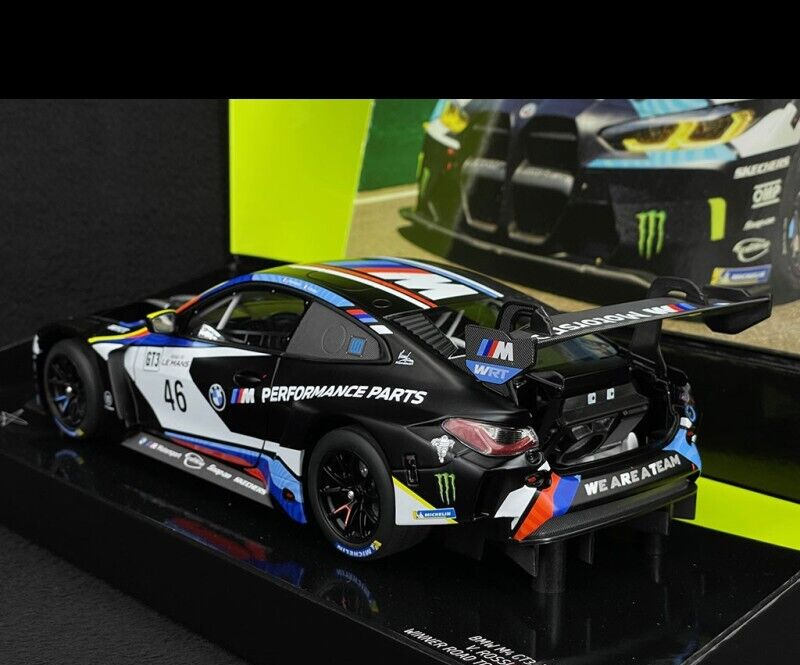 BMW M4 GT3 WRT ROAD TO AMERICA - VALENTINO ROSSI - MINICHAMPS 1/18 - BOX SET