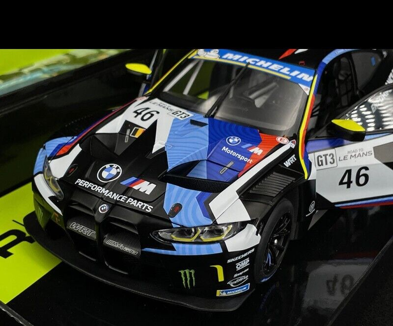 BMW M4 GT3 WRT ROAD TO AMERICA - VALENTINO ROSSI - MINICHAMPS 1/18 - BOX SET