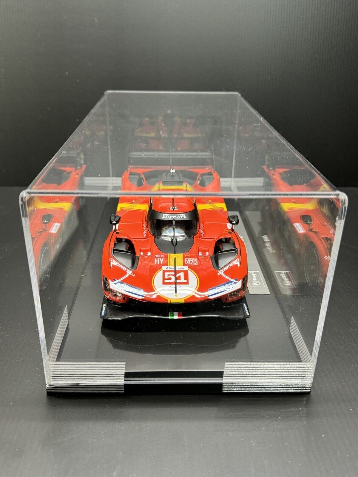 Ferrari 499P #51 Le Mans Winner 2023  1/18 Scale Model w/ Display Case Bburago