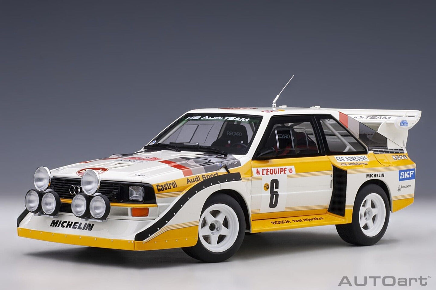 1/18 Scale Audi Quattro S1 Rally Monte Carlo 1986 #6 Model Car by AUTOart