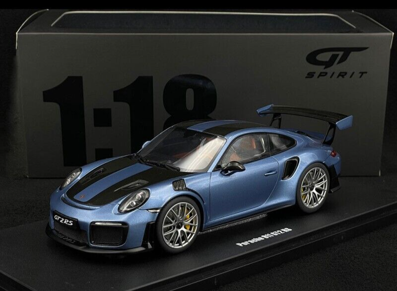 Porsche GT2 RS 2021 911 991.2 - Gemini Blue - Resin Model Car by GT Spirit