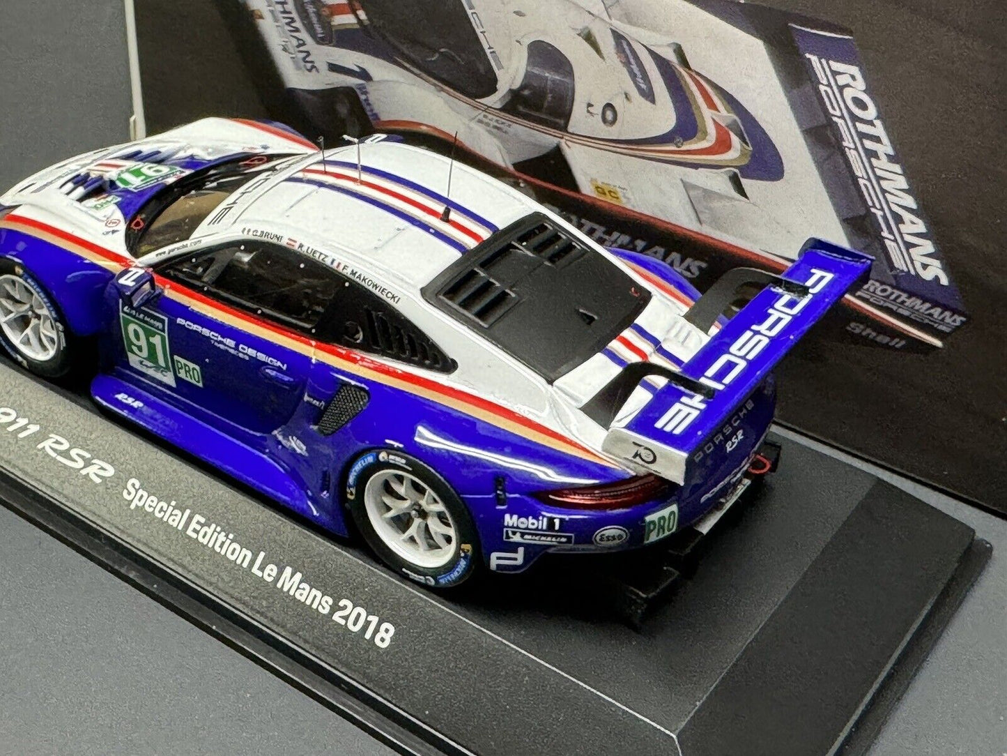 Porsche 911 RSR Le Mans 2018  2nd  Rothmans 70th Anniversary Spark 1/43 Model