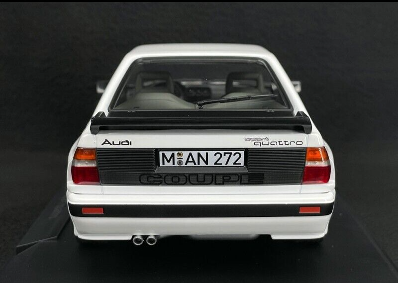 Audi Sport Quattro Alpine White 1985 Diecast Model Car 1/18 Scale by Norev