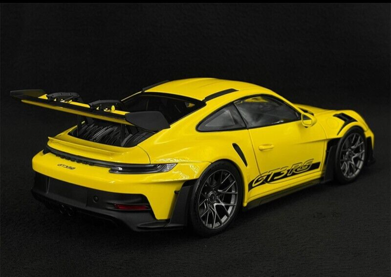 Porsche 911 992 GT3 RS Racing Yellow 1/18 Scale Diecast Model Car by Norev