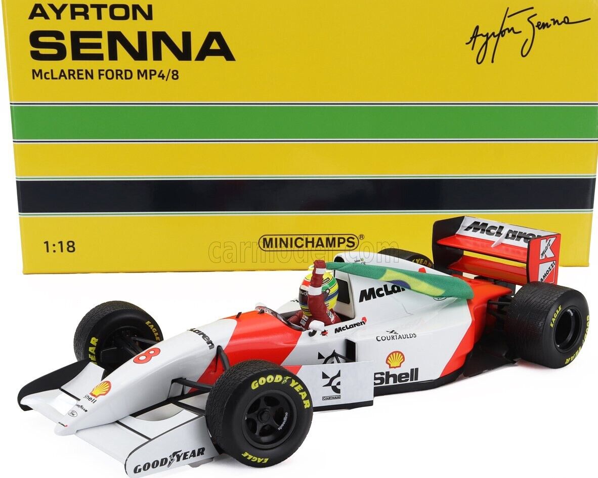 McLAREN F1 FORD MP4/8 V8 WINNER EUROPEAN GP 1993 SENNA 1/18 Minichamps Box Set