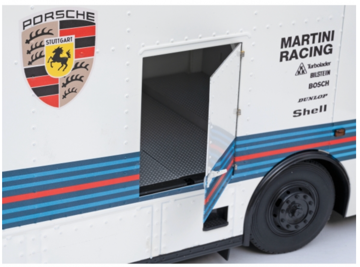 Mercedes-Benz 0 317 Martini Porsche Transporter 1/18 Scale Diecast Model Schuco