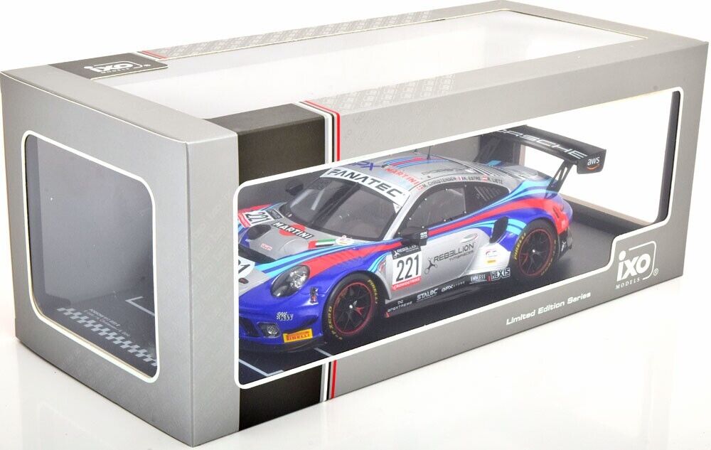 1/18 Scale IXO 911 Porsche GT3 R Martini Racing 24H Spa 2022 Diecast Model Car