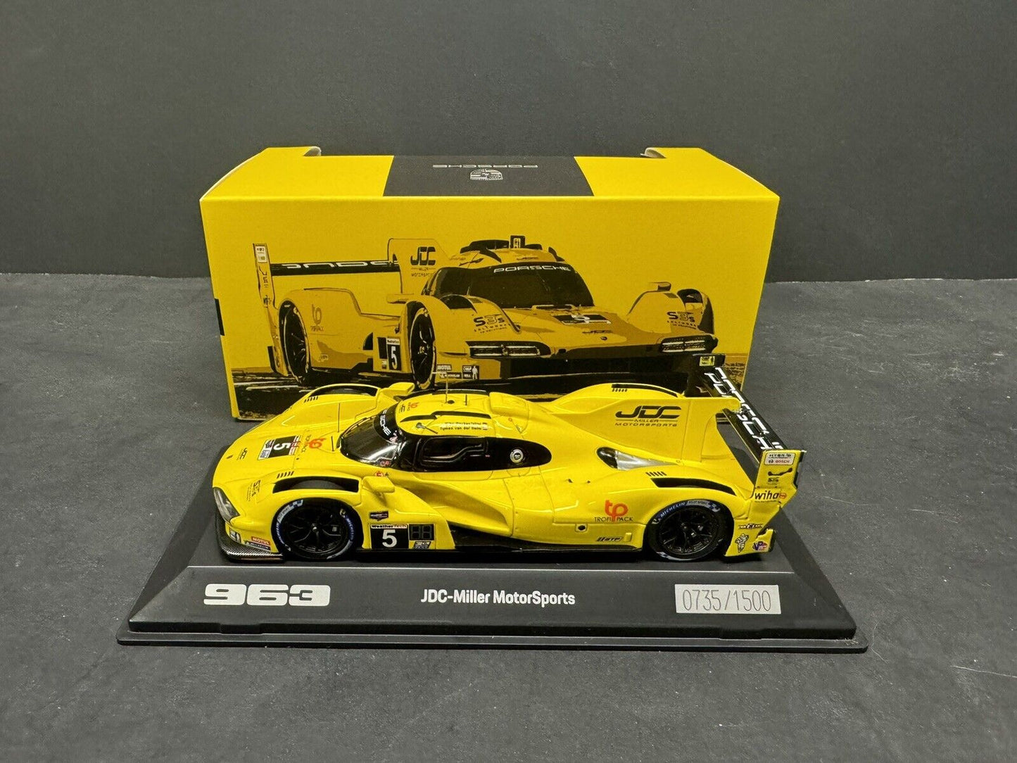 Porsche 963 LMDH IMSA #5 Porsche JDC-Miller Motorsports 2023 Spark 1:43 Scale