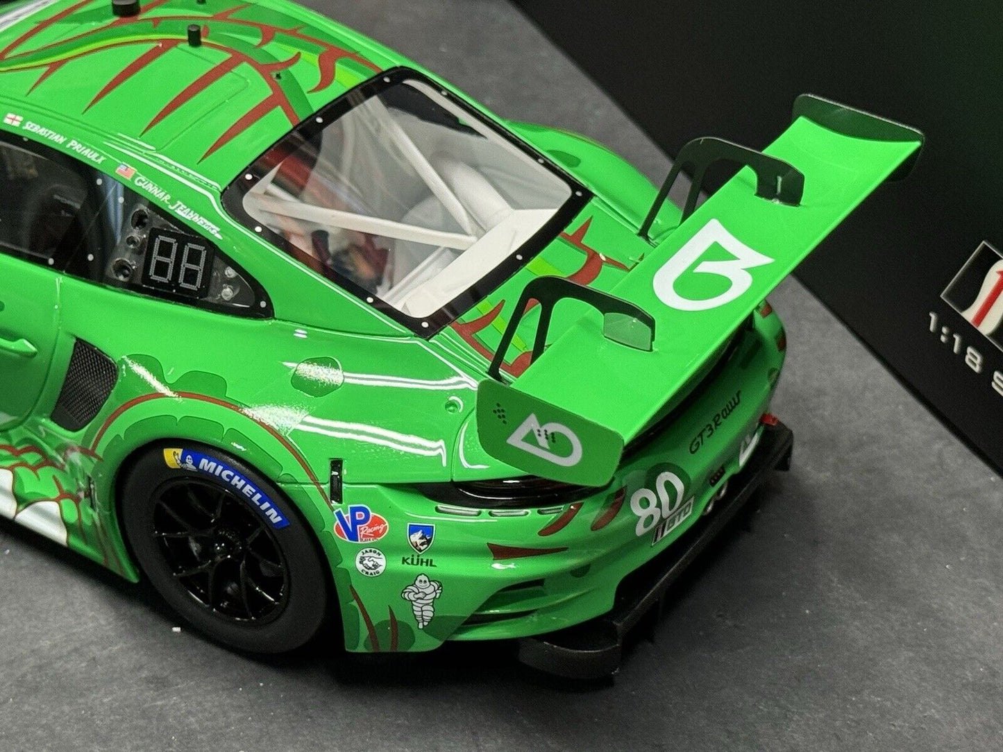 Porsche GT3 R AO Racing Rexy #80 GTD 2023 12h Sebring 1/18 Scale by Top Speed