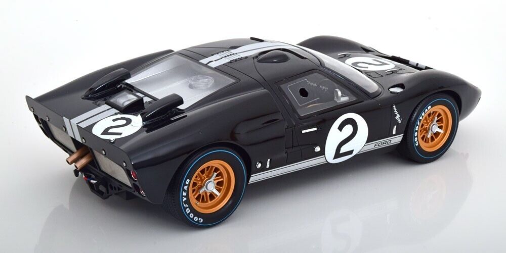 1966 FORD GT40 MK2 #2 BLACK 1966 LeMANS WINNER 1/12 Scale Model Car by CMR