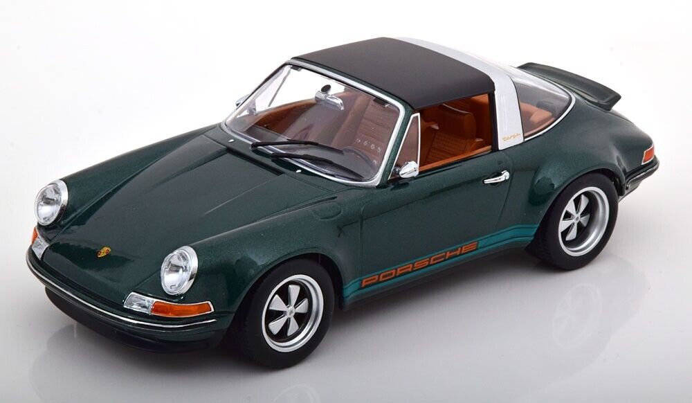 Singer Porsche 911 Targa Green Model Car 1/18 Scale KK SCALE MODELS