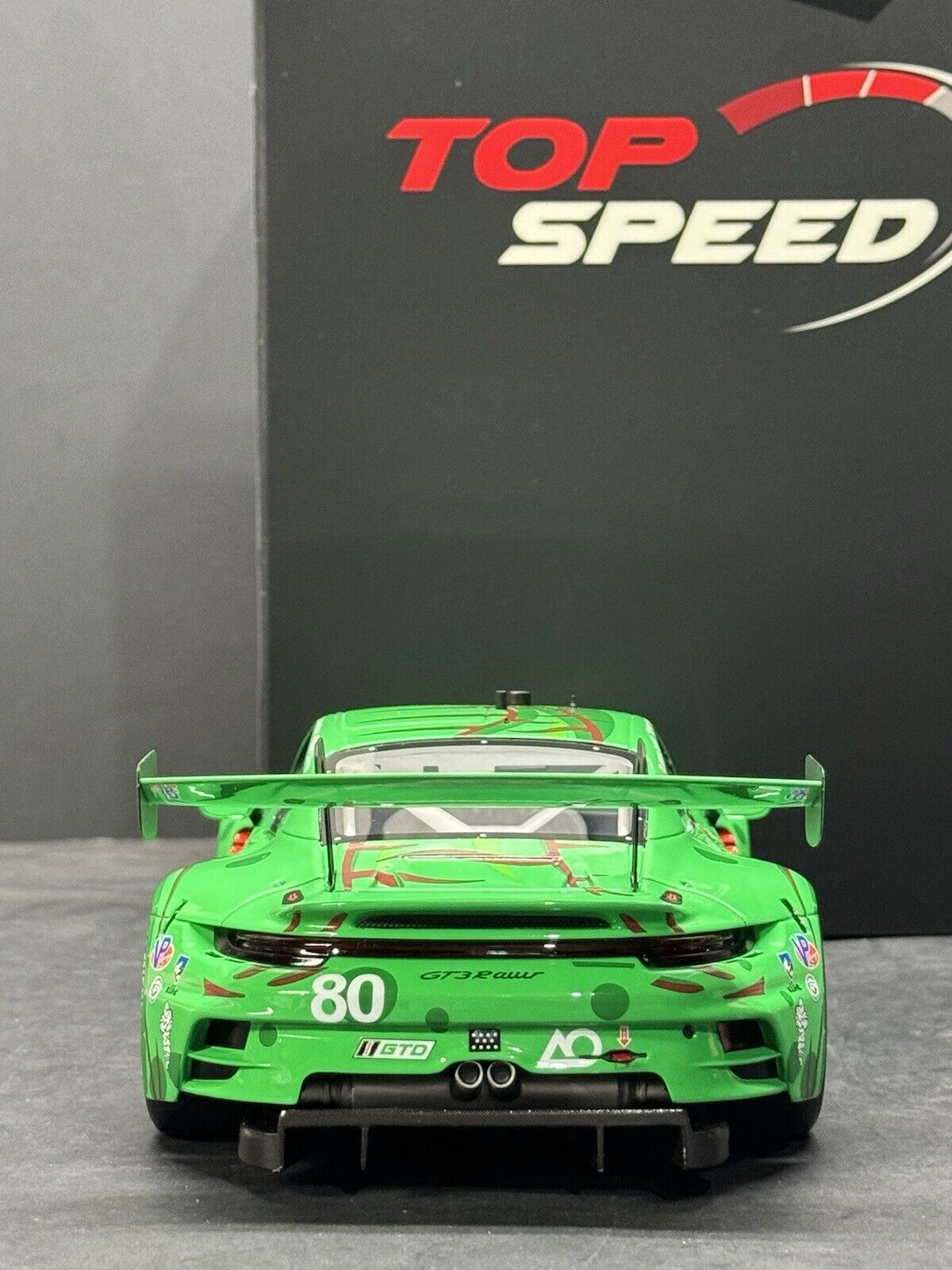 Porsche GT3 R AO Racing Rexy #80 GTD 2023 12h Sebring 1/18 Scale by Top Speed