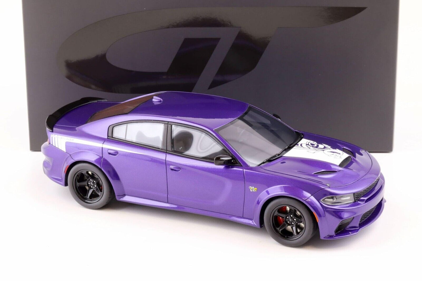 1/18 Scale - 2023 DODGE CHARGER SUPER BEE PURPLE - GT SPIRIT MODEL CAR