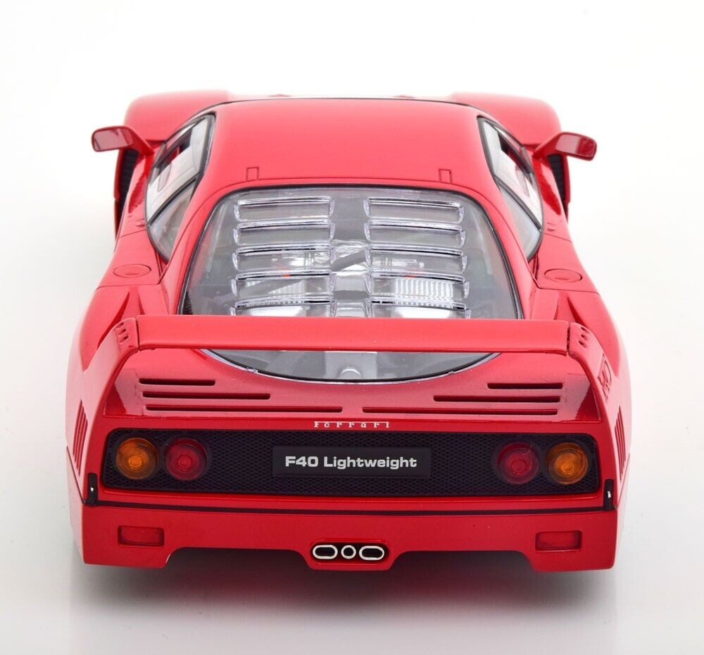 1990 Ferrari F40 Lightweight Red Diecast Model Car 1/18  KK SCALE MODELS